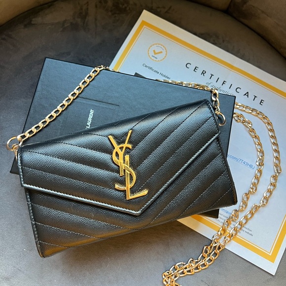 YSL cassandre envelope wallet on chain - Picture 3 of 13